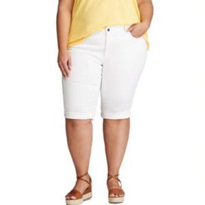 Ralph Lauren Chaps Plus Size Twill Shorts White